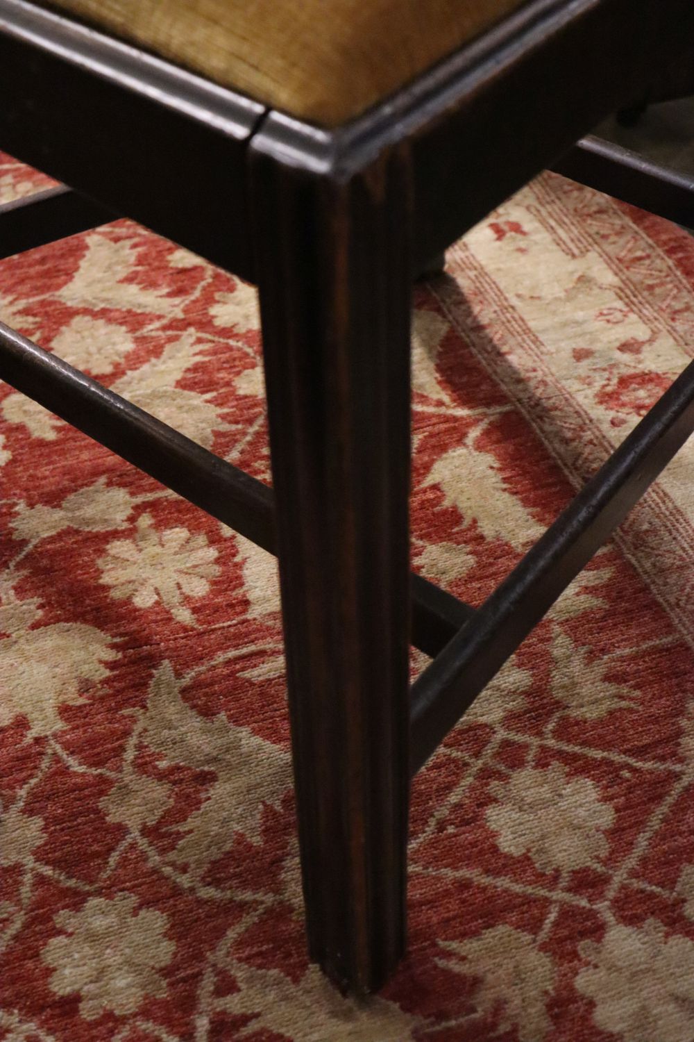 A pair of George III mahogany dining chairs